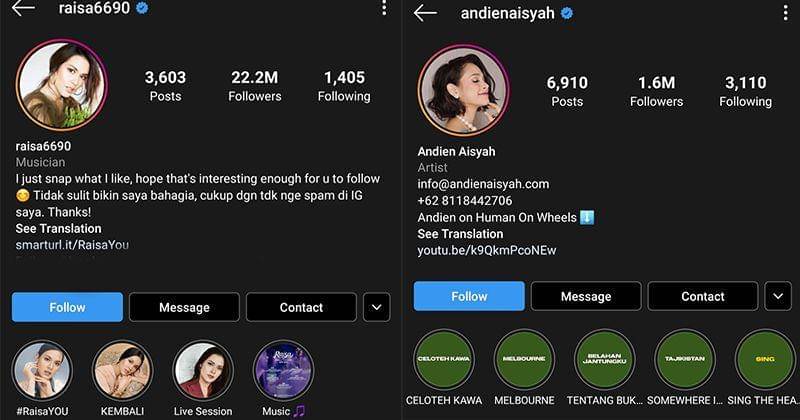 Instagram/raisa6690/andienaisyah
